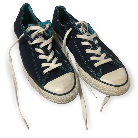 Converse Other - Converse All Star Low Top Multi Tongued W 10 M 8 129053F Two Toned Blue